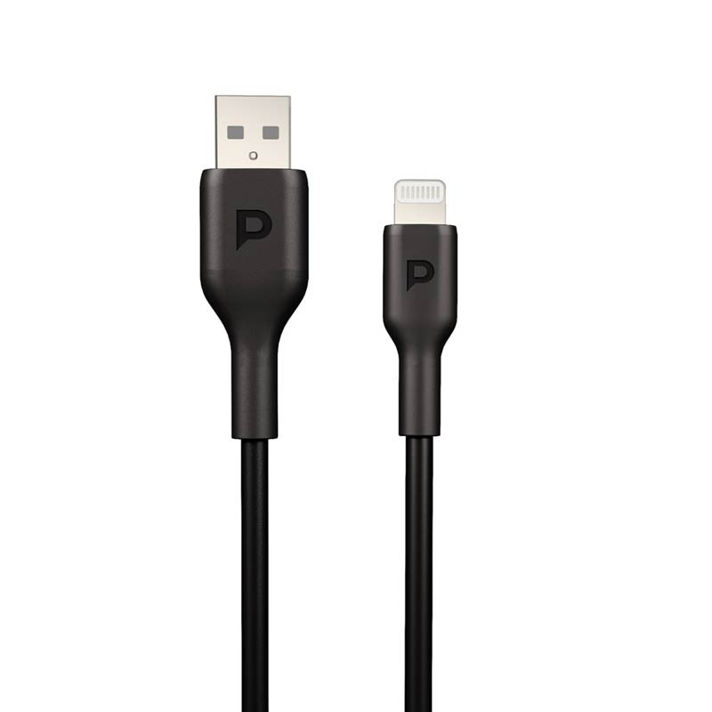 Powerology PVC MFI USB-A to Lightning Cable 1.2m Black