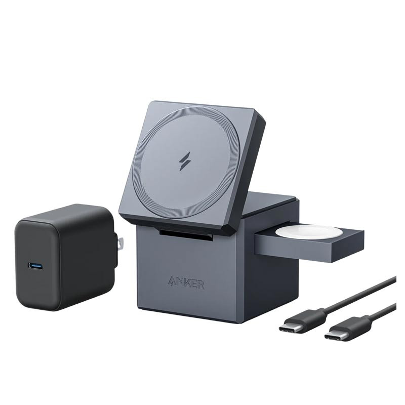 Anker 3-in-1 Cube with MagSafe B2B-SA/KW/AE/SG/MY/HK Gray Iteration 1