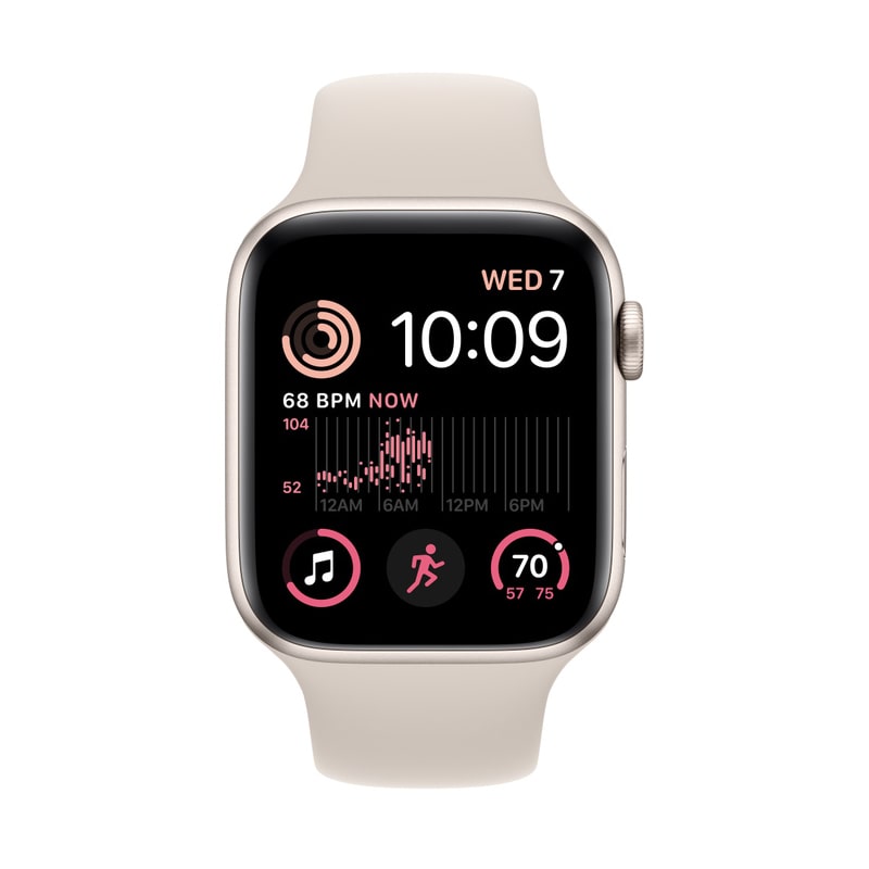 Apple Watch SE (2nd Gen) 40mm Starlight Aluminum Case with Starlight Sport Band